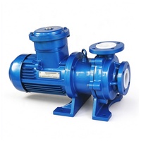 Pompa Magnetik Berbahan Besi Fluoroplastik F46 Tanpa Segel Tahan Korosi Pompa Sentrifugal Kimia Tahan Asam Alkali Cairan 0.5 HP