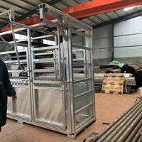 Panneaux de retenue robustes et portables pour bovins et ovins avec porte coulissante et pèse-vie