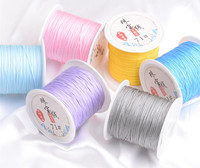 Fil de nœud chinois coloré en satin de nylon perlé, fil n°71, 45m/rouleau, 0,4mm, cordon de jade pour composants et accessoires de bijoux