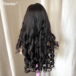 Peluca de Cabello Humano Virgen Vietnamita Pre-desplumada Sin Pegamento, Cutícula Alineada para Frente de Encaje Transparente, Doble Trama, Ondas Sueltas - Product Image 1