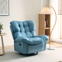 Fauteuil pivotant moderne de luxe en cuir PU avec siège confortable et structure métallique pour hôtel, salon et chambre à coucher