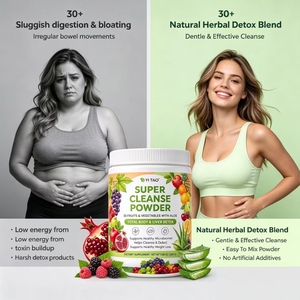 Poudre Détox Super Nettoyante OEM/OEM 35 Fruits Légumes Aloe Soutien Détoxifiant Total Corps et Foie Microbiome Intestinal Poids Sain - Product Image 2