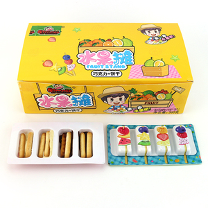 Fruit String Shaped Cup Black and <strong>White</strong> <strong>Chocolate</strong> Jam with <strong>Finger</strong> Biscuit Sticks - Product Image 2