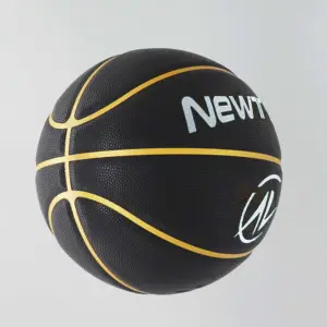 custom own brand advanced composite leather PU leather basketball with golden channel balls size 7 29.5 basketball