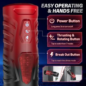 Bomba Peniana Elétrica com Janela de Visualização, Rotativa, Mãos Livres, com Impulso Automático, Masturbador Masculino, Brinquedos Sexuais para Homens - Product Image 4