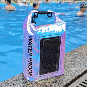 2024 nouveau sac à bandoulière étanche 2L extérieur couleur magique deux-en-un téléphone portable et équipement de natation sac coloré - Product Image 3