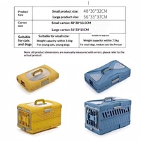 Nouvelle cage de transport pour animaux de compagnie en PP rigide, pliable, réglable et légère, capacité de 10 kg, boîte de transport portable pour chats