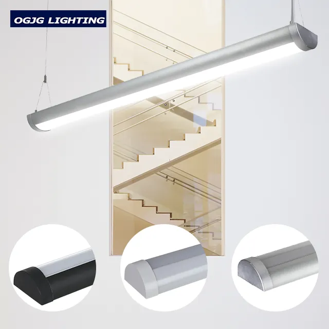 Office suspension tube lights 4ft 5ft 8ft corridor up down LED linear pendant light