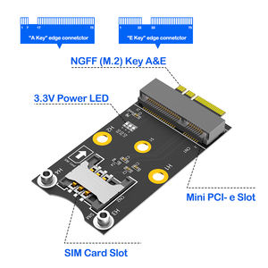 Mini PCIE M2 NGFF chiave A + E adattatore Raiser SIM Card Slot WiFi/WWAN/LTE modulo Mini scheda di rete Wireless in magazzino - Product Image 2