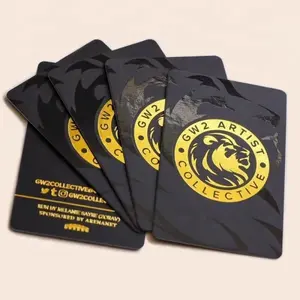 Custom Visiting Card Luxury Black Embossed Business Card Printing With Gold Foil Stamping