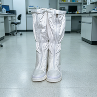 Bottes hautes unisexes personnalisées, chaussures de sécurité antistatiques avec empeigne en mesh pour l'industrie alimentaire, les ateliers sans poussière et les laboratoires