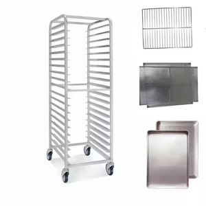 Bakkerij Rek Kar 201 304 Roestvrij Staal <span class=keywords><strong>Aluminium</strong></span> Metalen Bakplaat Rek <span class=keywords><strong>Trolley</strong></span> Voor Oven Met Aangepaste Grootte - Product Image 2