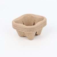 Support jetable en pulpe pour gobelet à café, porte-gobelet individuel en papier moulé compostable pour boissons à emporter