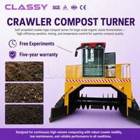 Machine de retournement de compost CLASSY, automotrice sur chenilles, équipement de compostage haute efficacité, moteur pour engrais organique