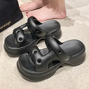 Comfortabele Zachte Hoogte Toenemende Eva Dual-Purpose Sandalen Voor Vrouwen Meisjes Mode Stijl Nieuwe Aankomst Walking Slippers