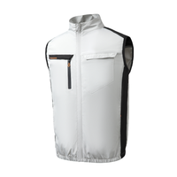 Gilet de refroidissement portable avec ventilateur intégré, en plastique, recharge USB, vent haute vitesse, personnalisation ODM pour le travail en extérieur estival