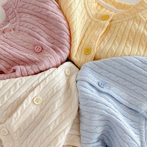 Cardigan <span class=keywords><strong>in</strong></span> <span class=keywords><strong>Tulle</strong></span> Stile Coreano per Bambine, Nuova Collezione Autunno 2026, Maglione Morbido Tinta Unita Testurizzato per Neonati e Bambini - Product Image 4