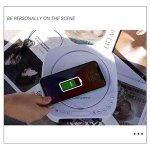 Reproductor de CD de Escritorio con Carga Inalámbrica, Función de Despertador, Reproductor de Audio Multifunción, Entretenimiento en el Hogar, Reproductor de CD con Bluetooth - Product Image 4