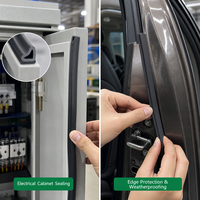 Strip Penyegel Karet Silikon EPDM Kustom Bentuk U Profil Pelindung Tepi untuk Pintu Kabinet Listrik Weatherstrip