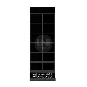 Retail hats rolling cardboard display racks and stands supermarket pop floor scarf and hat display stand