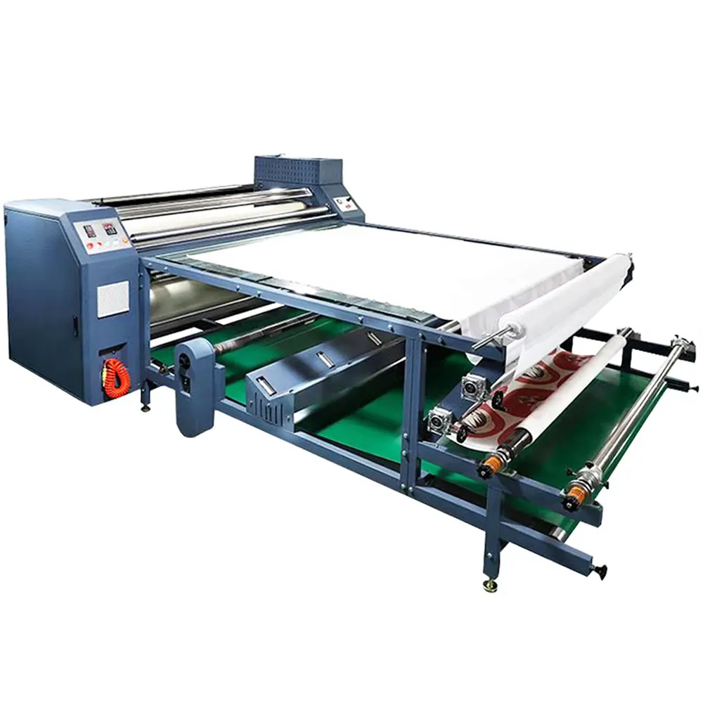 Industrial 1.7m x 420mm Diâmetro do Tambor Calandra Roller Tecido Impressão Rotary Heat Press Sublimation Machine