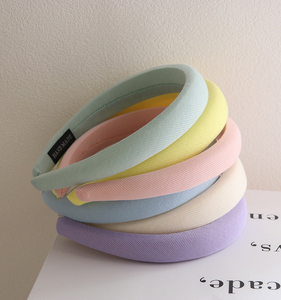 Bandeau <span class=keywords><strong>plat</strong></span> uni bandeau couleur bonbon pour l'automne et l'hiver bandeau bouffant large bord anneau de cheveux doux - Product Image 2