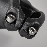 Stem Sepeda Double Head S-AL-012 Forged Black Anodized, Dua Baut, Model Slotted Riser Clamp