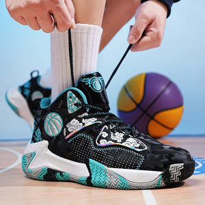 รองเท้าวิ่งเทรนเนอร์ผ้าฝ้ายทนทานทันสมัย บุผ้าฝ้าย ซับในทำจากยางลาเท็กซ์ พื้นรองเท้าด้านนอกทำจากยาง ปรับได้ ป้องกันข้อเท้าพลิก เหมาะสำหรับเล่นบาสเกตบอล - Product Image 3