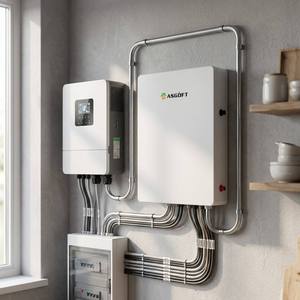 Batteries solaires hybrides LiFePO4 murales 51,2 V 100 Ah 10 kWh 5 kWh 20 kWh 40 kWh pour entrepôt UE - Product Image 1