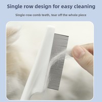 Peigne anti-puces à dents fines pour animaux de compagnie, à usage unique, en acier inoxydable, brosse de toilettage pour Golden Retriever, élimine les poux et les puces