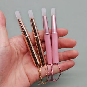 Brocha <span class=keywords><strong>de</strong></span> Labios Profesional <span class=keywords><strong>de</strong></span> Silicona <span class=keywords><strong>con</strong></span> Mango Metálico para Lápiz Labial, Corrector, Bálsamo Labial, Brillo Labial, Mini Brocha <span class=keywords><strong>de</strong></span> <span class=keywords><strong>Maquillaje</strong></span> <span class=keywords><strong>con</strong></span> <span class=keywords><strong>Tapa</strong></span> - Product Image 6