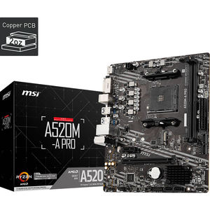 Carte mère d'ordinateur A520M-A PRO compatible avec les processeurs 4500/5600X/5600G/5700G/5800X3D (AMD A520/Socket AM4) A520M - Product Image 3