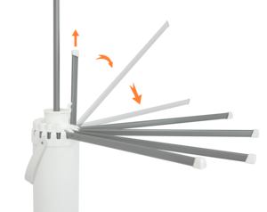 Séchoir à <span class=keywords><strong>linge</strong></span> multifonction en forme de pieuvre pour balcon, séchoir à <span class=keywords><strong>linge</strong></span> pliable, support de séchage des vêtements, séchoir à serviettes portable - Product Image 5