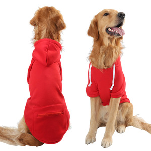 Adjustable Elastic Hooded Zipper Pocket <b>Hoodie</b> for Medium and Large <b>Dogs</b> Cross-Border Winter Solid Pattern Pocket <b>Hoodie</b> - Product Image 3
