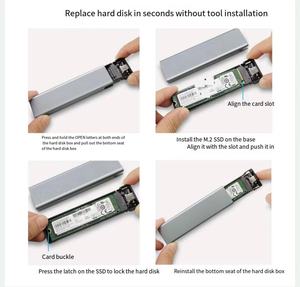 Новый алюминиевый сплав без винтов N VME/N GFF двойной Протокол <span class=keywords><strong>2</strong></span> в 1 10 ГБ Интерфейс Type-C M.<span class=keywords><strong>2</strong></span> SSD коробка для мобильного жесткого диска - Product Image 6