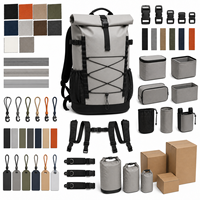 Sac à dos isotherme pour pique-nique, orange, imperméable, ensemble de camping avec vaisselle, bouteilles, sac isotherme pour la randonnée en plein air