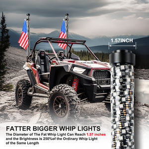 2023 música Control remoto APP ATV UTV 1.3ft /1.7ft/ 2ft antenas en espiral Antena Led RGB <span class=keywords><strong>corto</strong></span> ancho Led látigo luces para Polaris RZR - Product Image 3