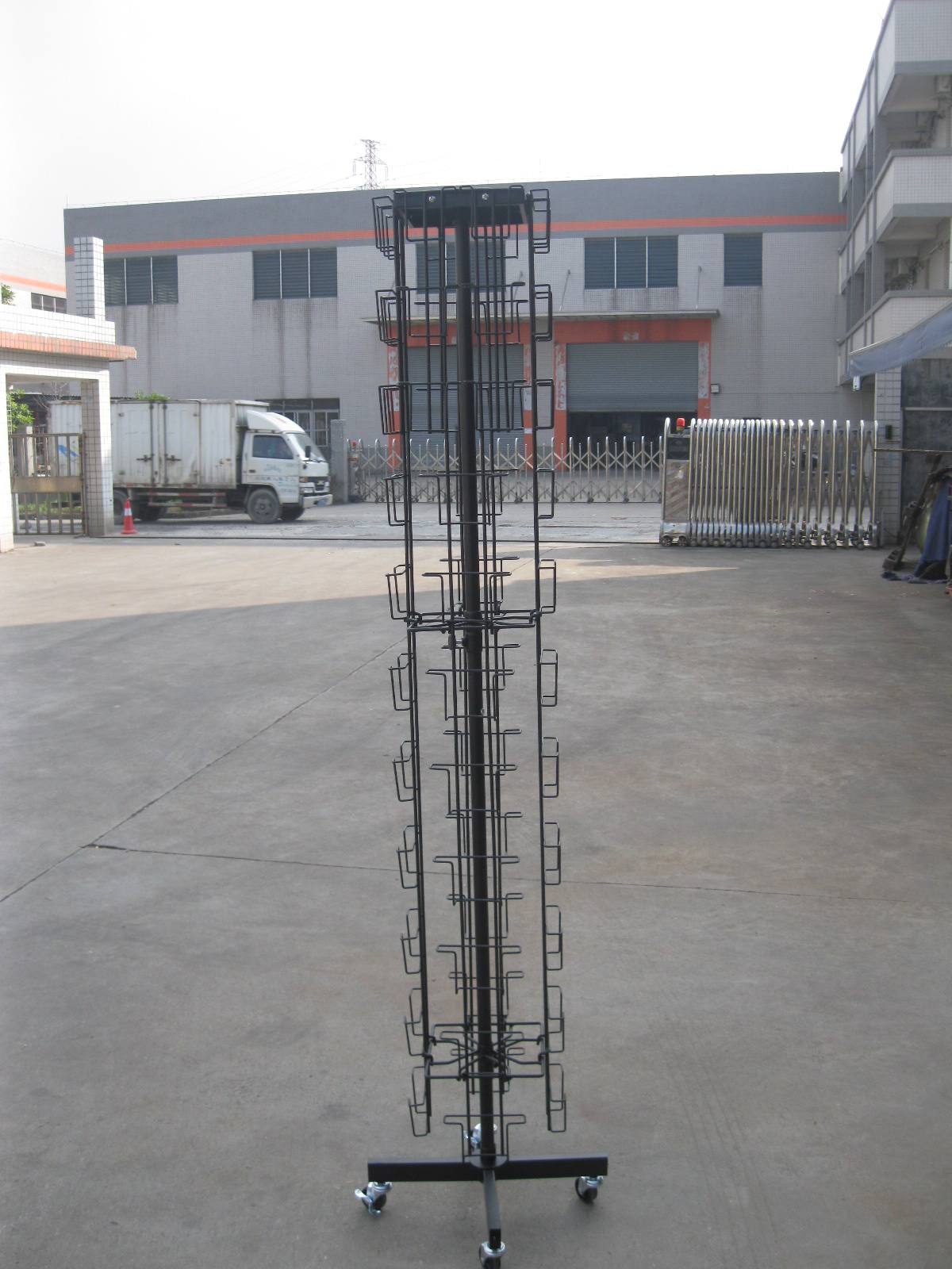 5本足可動小売回転金属ポストカードラックワイヤーポストカード