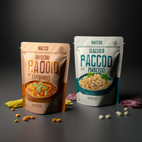 Sacs Doypack en plastique mat de qualité alimentaire avec fermeture éclair, impression personnalisée, pour biscuits, popcorn, bonbons, aliments, en-cas