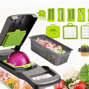 เครื่องหั่นผักอเนกประสงค์ 15 in 1 แบบมือถือ สำหรับหั่นผัก หั่นหัวหอม มันฝรั่ง บด และสับ - Product Image 4