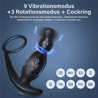 Fernbedienungsfähiger Silikon-Analplug Männlicher Prostata-Massager Teleskop-Dildo Vibrator Erwachsenen-Sexspielzeug Masturbatoren