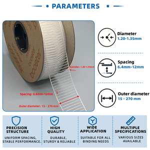 Rollo de grapas elásticas de plástico, pasadores de plástico para etiquetas, 15-270 mm, para fijar etiquetas en juguetes - Product Image 1