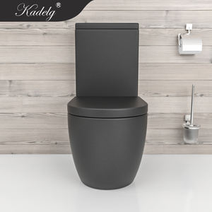 โถสุขภัณฑ์ติดผนังเซรามิก อุปกรณ์สุขภัณฑ์จีน ระบบชำระล้างแบบ P-trap สีดำด้าน สำหรับห้องน้ำ - Product Image 3