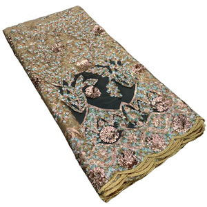 3439 luxe pas cher <span class=keywords><strong>africain</strong></span> maille filet Tulle Lae avec paillettes colorées broderie tissus pour mariée <span class=keywords><strong>demoiselle</strong></span> <span class=keywords><strong>d</strong></span>'<span class=keywords><strong>honneur</strong></span> <span class=keywords><strong>robe</strong></span> de soirée de mariage - Product Image 1