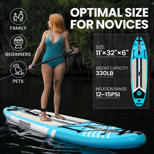 Planche de <span class=keywords><strong>paddle</strong></span> <span class=keywords><strong>gonflable</strong></span> pour sports nautiques, tourisme, pêche, 11''' X32''x6'' avec accessoires - Product Image 2