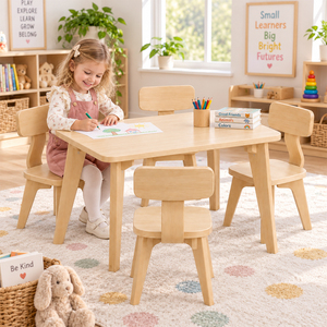 Muebles Preescolares de Madera Maciza, Escritorio Montessori, Silla para Niños Pequeños, Organizador de Almacenamiento para Guardería, Juego de Mesa, Proveedores de Guarderías, <span class=keywords><strong>Aula</strong></span> - Product Image 1