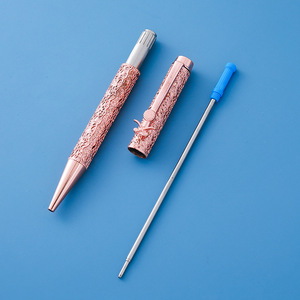 <span class=keywords><strong>Stylo</strong></span> bille rétro en métal ajouré, <span class=keywords><strong>stylo</strong></span> torsadé floral de luxe, 4 couleurs plaquées, élégant, idéal pour femme et affaires - Product Image 3