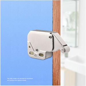 Poluoni Self Opening <b>Cabinet</b> Door Latch Zinc Plated Keyless Concealed <b>Lock</b> Handleless Door Stopper Easy Installation - Product Image 1