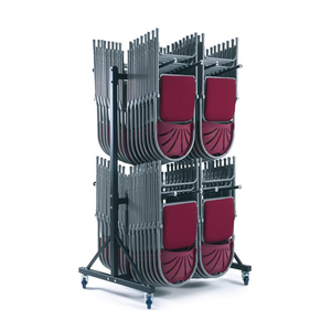 Gudang tahan lama tinggi ganda 2 baris kursi perjamuan penyimpanan menggantung kursi lipat keranjang - Product Image 3