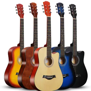 corpo da guitarra acústica venda Suppliers-Venda direta de fábrica, preço mais barato 38 polegadas violão acústico corpo para dedos abs atacado guitarra